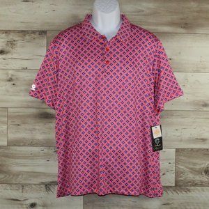 Caddy Cart* Men's Short‎ Sleeve Straight Hem Golf Polo Pullover Shirt~ Size XL